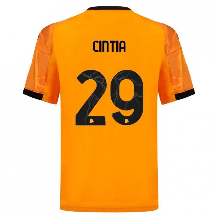Danxen Criança Camisola Cintia Rafaela Soares Martins #29 Laranja Preto Alternativa 2025/26 Camisa