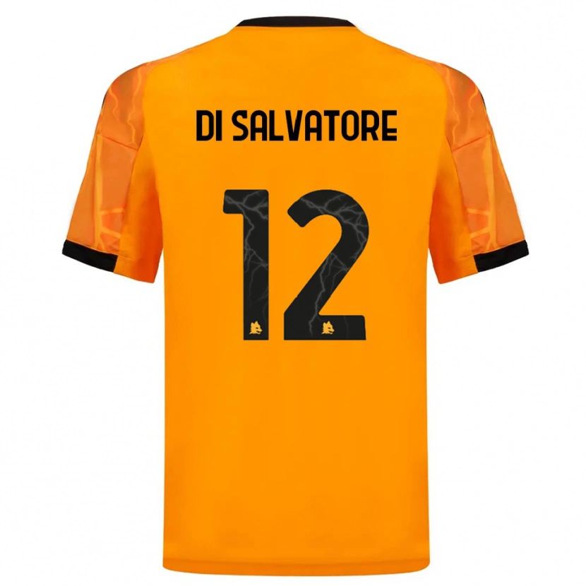 Danxen Criança Camisola Diego Di Salvatore #12 Laranja Preto Alternativa 2025/26 Camisa