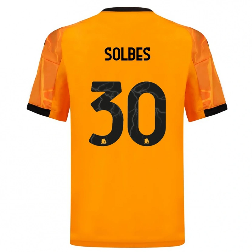 Danxen Criança Camisola Ricardo Solbes #30 Laranja Preto Alternativa 2025/26 Camisa