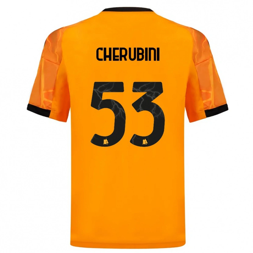 Danxen Criança Camisola Martina Cherubini #53 Laranja Preto Alternativa 2025/26 Camisa