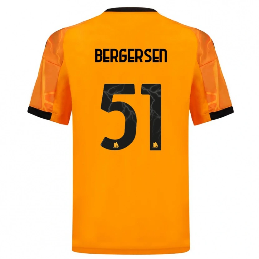 Danxen Criança Camisola Mina Bergersen #51 Laranja Preto Alternativa 2025/26 Camisa