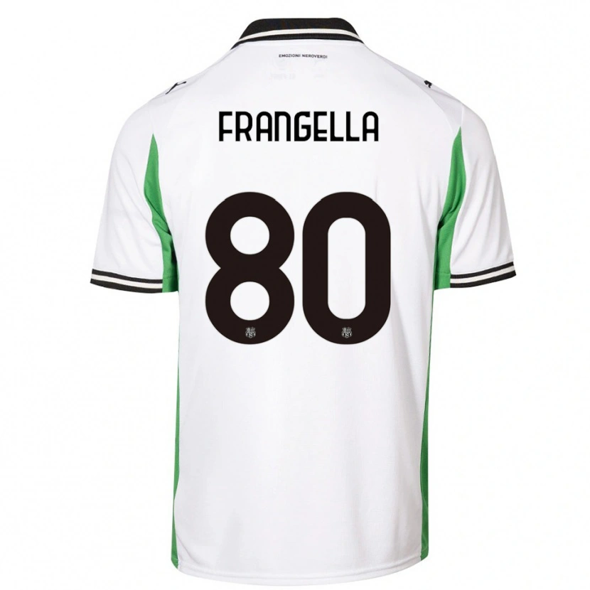 Danxen Criança Camisola Christian Frangella #80 Branco Verde Preto Alternativa 2025/26 Camisa