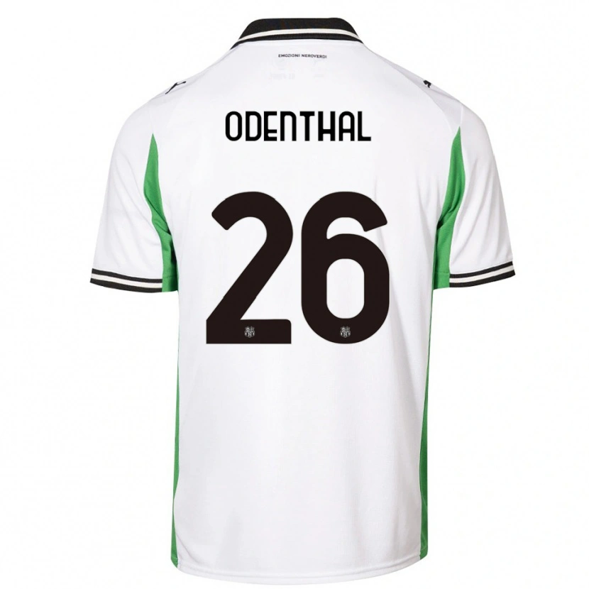 Danxen Criança Camisola Cas Odenthal #26 Branco Verde Preto Alternativa 2025/26 Camisa