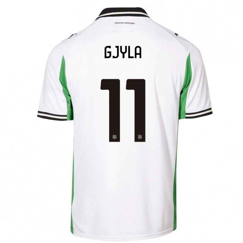 Danxen Criança Camisola Briajan Gjyla #11 Branco Verde Preto Alternativa 2025/26 Camisa