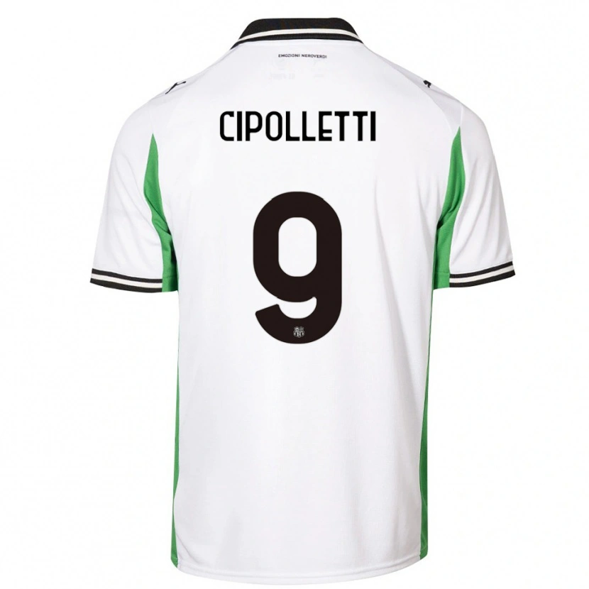 Danxen Criança Camisola Matteo Cipolletti #9 Branco Verde Preto Alternativa 2025/26 Camisa