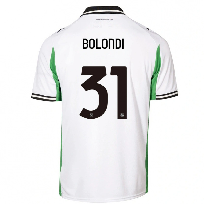 Danxen Criança Camisola Francesco Bolondi #31 Branco Verde Preto Alternativa 2025/26 Camisa