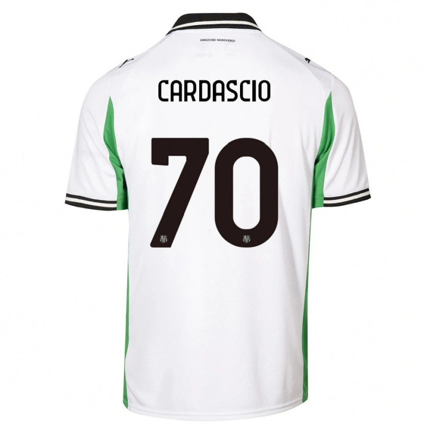 Danxen Criança Camisola Alessandro Cardascio #70 Branco Verde Preto Alternativa 2025/26 Camisa