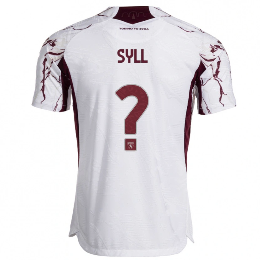 Danxen Criança Camisola Omar Syll #0 Branco Borgonha Alternativa 2025/26 Camisa