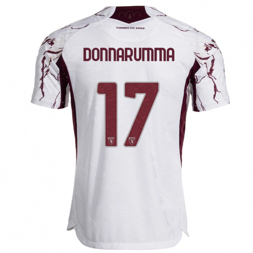 Danxen Criança Camisola Antonio Donnarumma #17 Branco Borgonha Alternativa 2025/26 Camisa