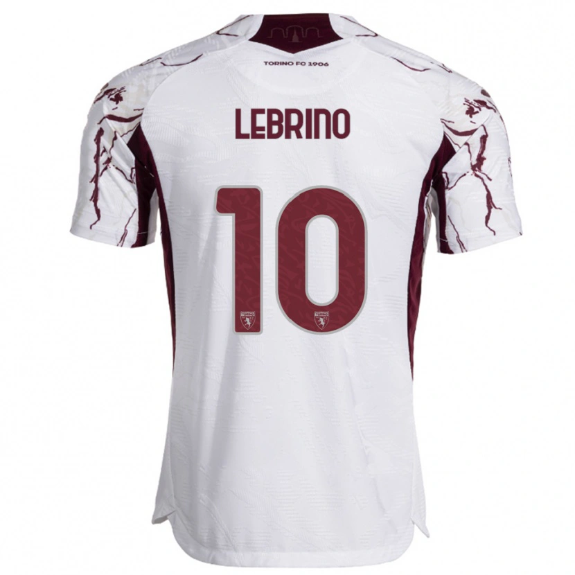 Danxen Criança Camisola Danilo Lebrino #10 Branco Borgonha Alternativa 2025/26 Camisa