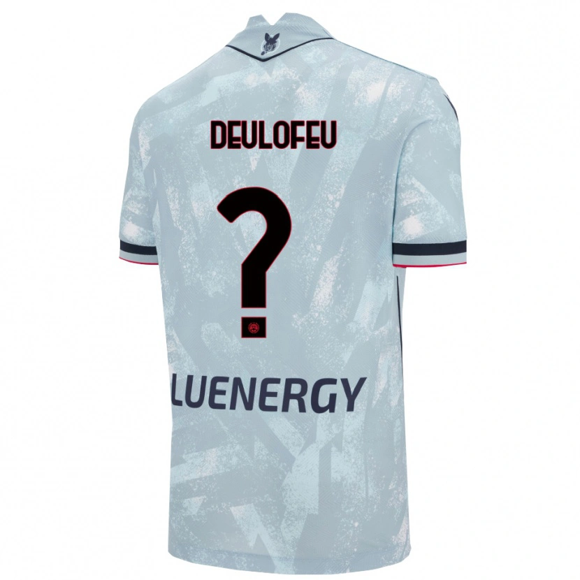 Danxen Criança Camisola Gerard Deulofeu #0 Azul Claro Preto Alternativa 2025/26 Camisa