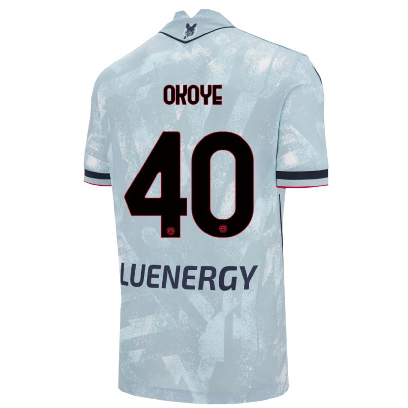 Danxen Criança Camisola Maduka Okoye #40 Azul Claro Preto Alternativa 2025/26 Camisa