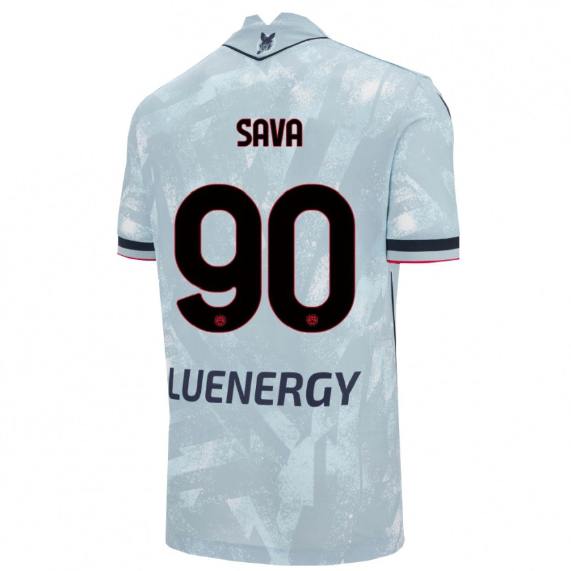 Danxen Criança Camisola Răzvan Sava #90 Azul Claro Preto Alternativa 2025/26 Camisa