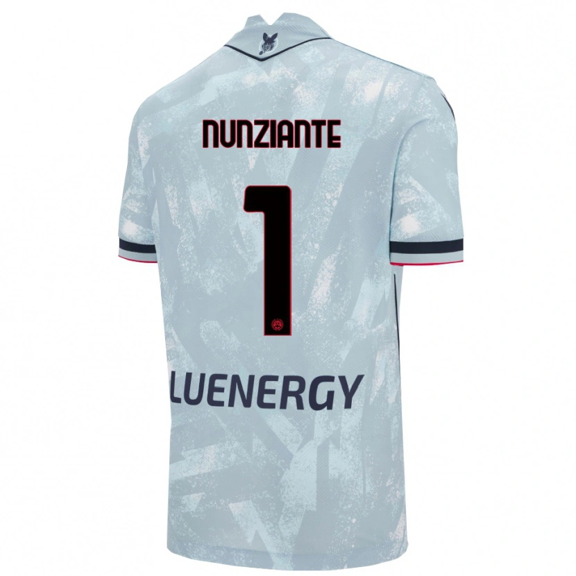 Danxen Criança Camisola Alessandro Nunziante #1 Azul Claro Preto Alternativa 2025/26 Camisa