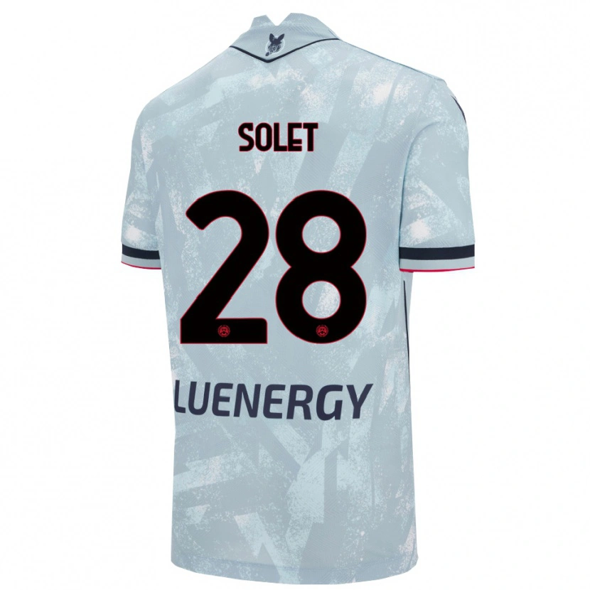 Danxen Criança Camisola Oumar Solet #28 Azul Claro Preto Alternativa 2025/26 Camisa