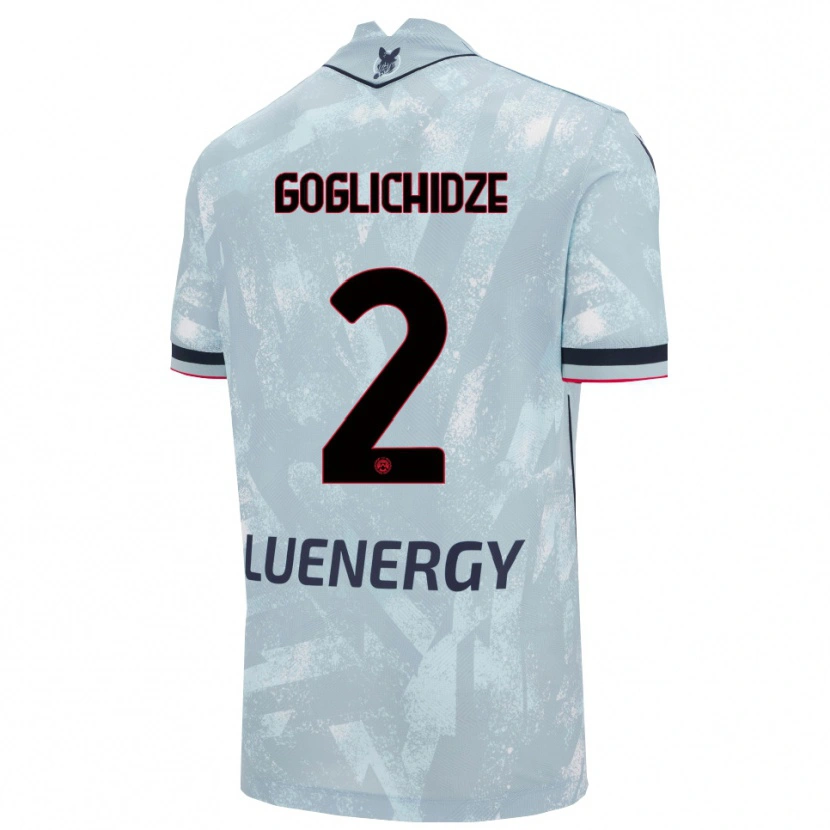 Danxen Criança Camisola Saba Goglichidze #2 Azul Claro Preto Alternativa 2025/26 Camisa