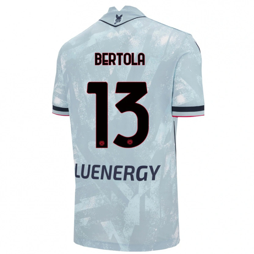 Danxen Criança Camisola Nicolò Bertola #13 Azul Claro Preto Alternativa 2025/26 Camisa