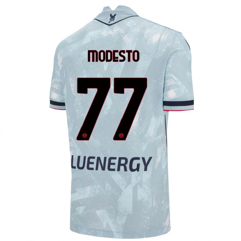 Danxen Criança Camisola Rui Modesto #77 Azul Claro Preto Alternativa 2025/26 Camisa