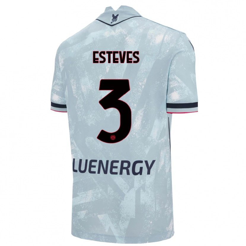 Danxen Criança Camisola Goncalo Esteves #3 Azul Claro Preto Alternativa 2025/26 Camisa