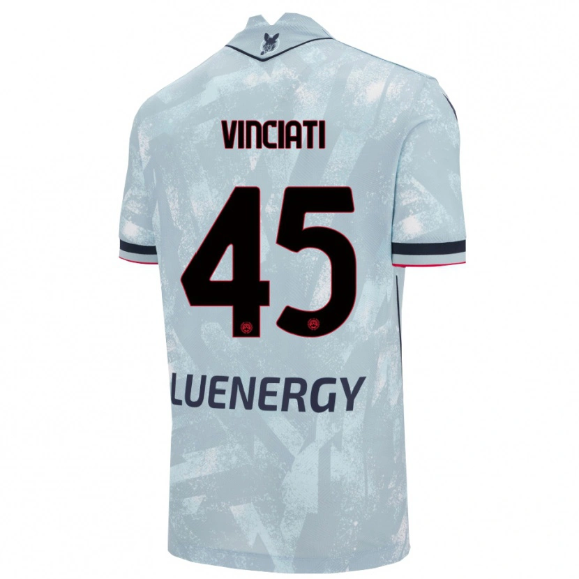 Danxen Criança Camisola Giulio Vinciati #45 Azul Claro Preto Alternativa 2025/26 Camisa