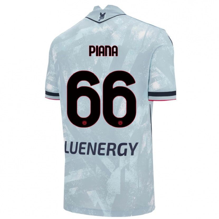 Danxen Criança Camisola Edoardo Piana #66 Azul Claro Preto Alternativa 2025/26 Camisa