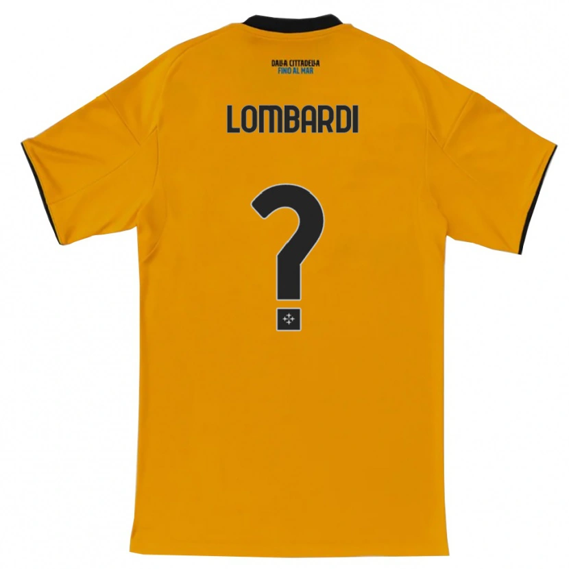 Danxen Criança Camisola Samuele Lombardi #0 Laranja Azul Alternativa 2025/26 Camisa