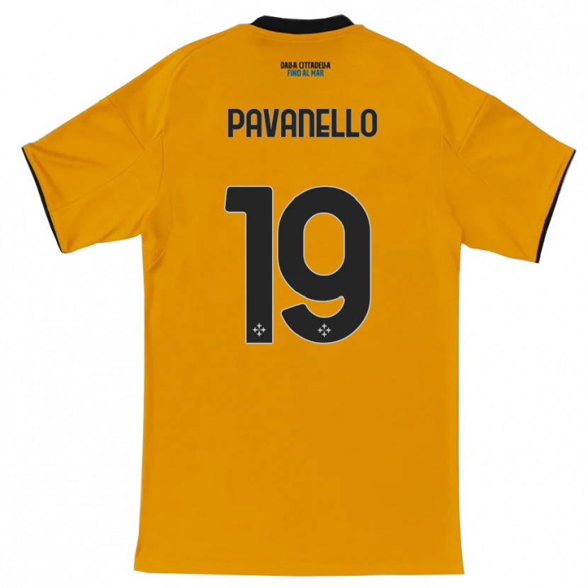 Danxen Criança Camisola Andrea Pavanello #19 Laranja Azul Alternativa 2025/26 Camisa