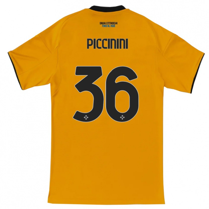 Danxen Criança Camisola Gabriele Piccinini #36 Laranja Azul Alternativa 2025/26 Camisa
