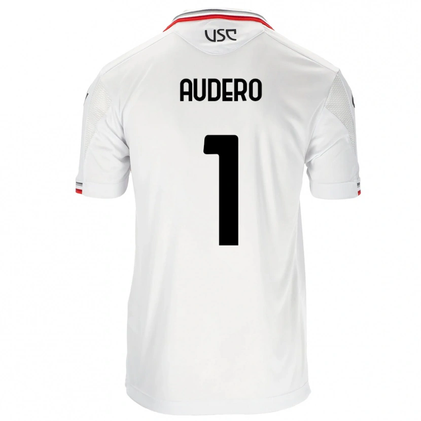 Danxen Criança Camisola Emil Audero #1 Branco Vermelho Alternativa 2025/26 Camisa