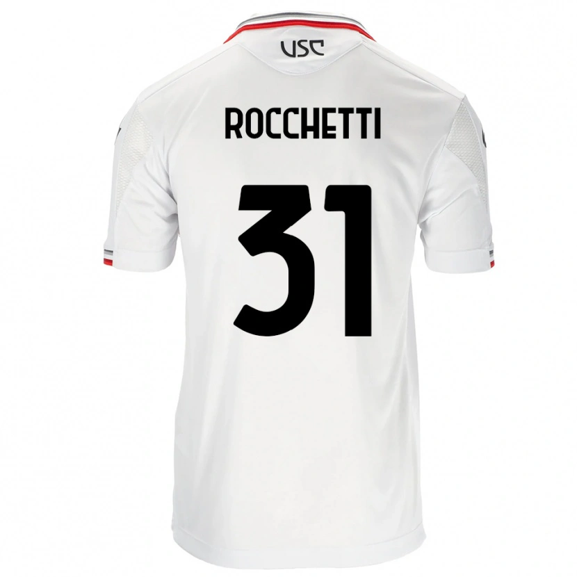 Danxen Criança Camisola Yuri Rocchetti #31 Branco Vermelho Alternativa 2025/26 Camisa