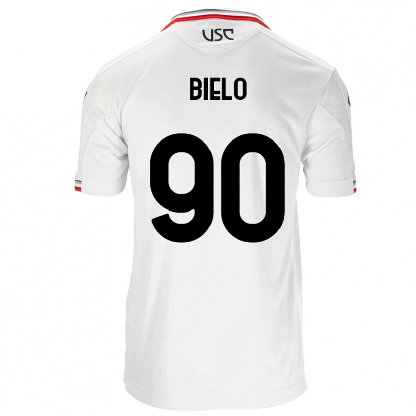 Danxen Criança Camisola Manu Bielo #90 Branco Vermelho Alternativa 2025/26 Camisa