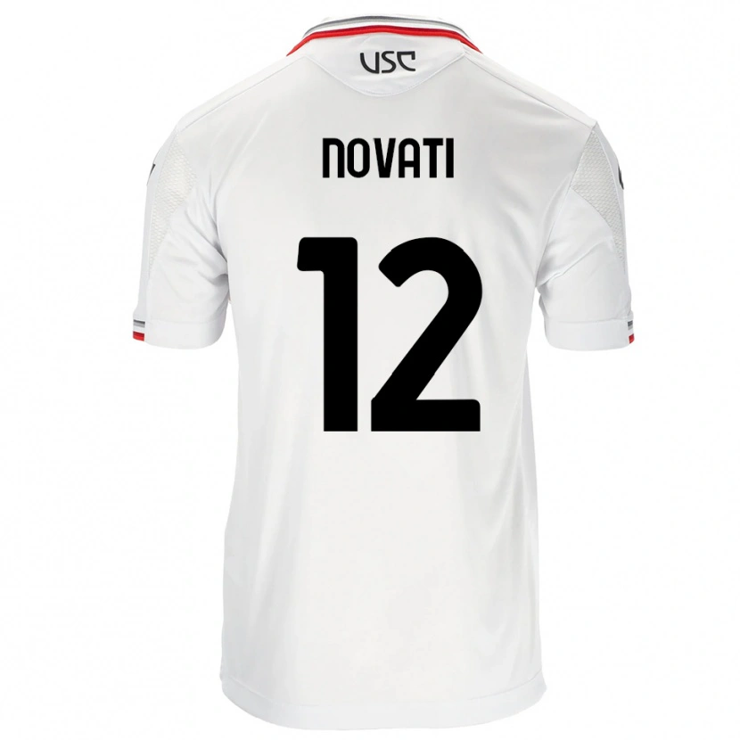 Danxen Criança Camisola Lorenzo Novati #12 Branco Vermelho Alternativa 2025/26 Camisa