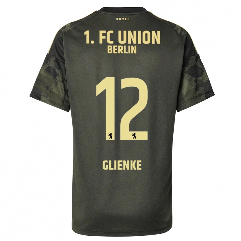 Danxen Criança Camisola Niklas Glienke #12 Verde Escuro Preto Alternativa 2025/26 Camisa