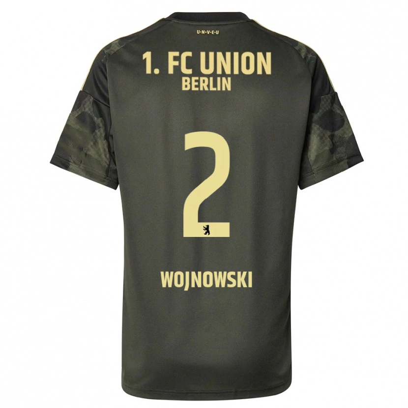 Danxen Criança Camisola Wiktorian Wojnowski #2 Verde Escuro Preto Alternativa 2025/26 Camisa