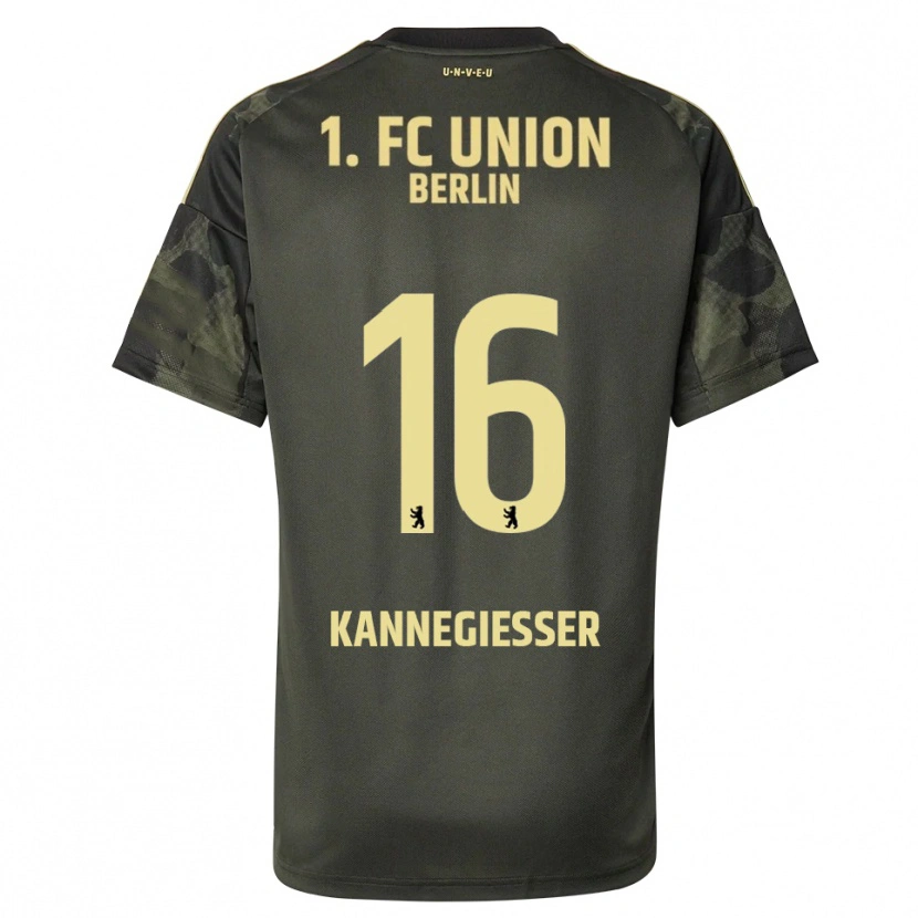 Danxen Criança Camisola Tom Kannegießer #16 Verde Escuro Preto Alternativa 2025/26 Camisa