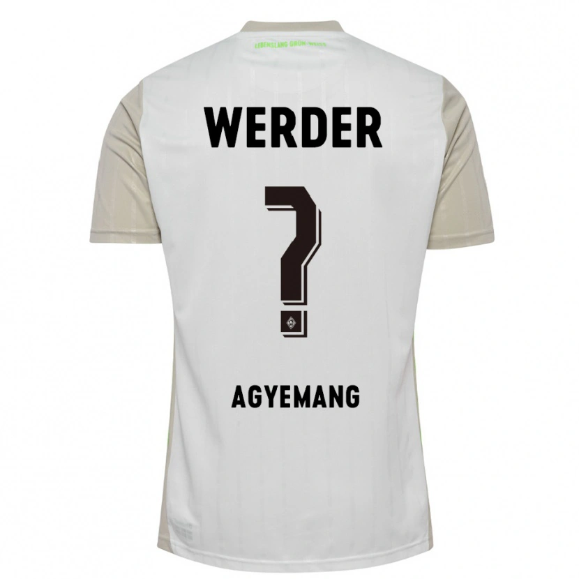 Danxen Criança Camisola Caleb Agyemang #0 Branco Preto Alternativa 2025/26 Camisa