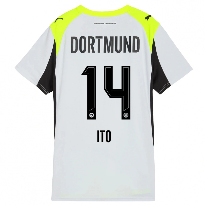 Danxen Criança Camisola Sara Ito #14 Amarelo Fluorescente Alternativa 2025/26 Camisa