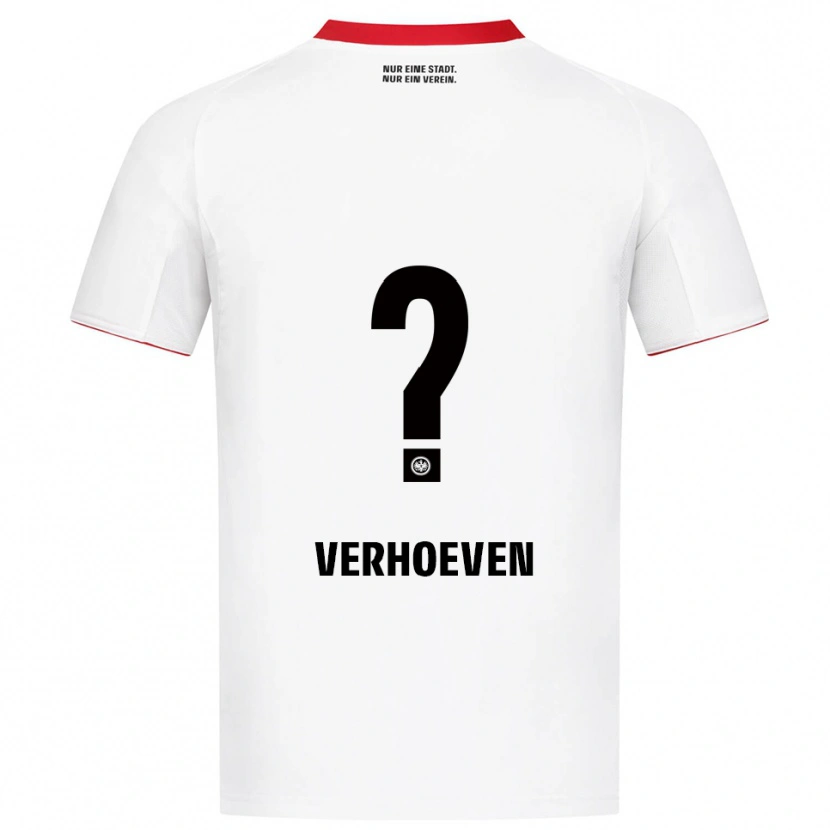 Danxen Criança Camisola Raphael Verhoeven #0 Branco Vermelho Alternativa 2025/26 Camisa