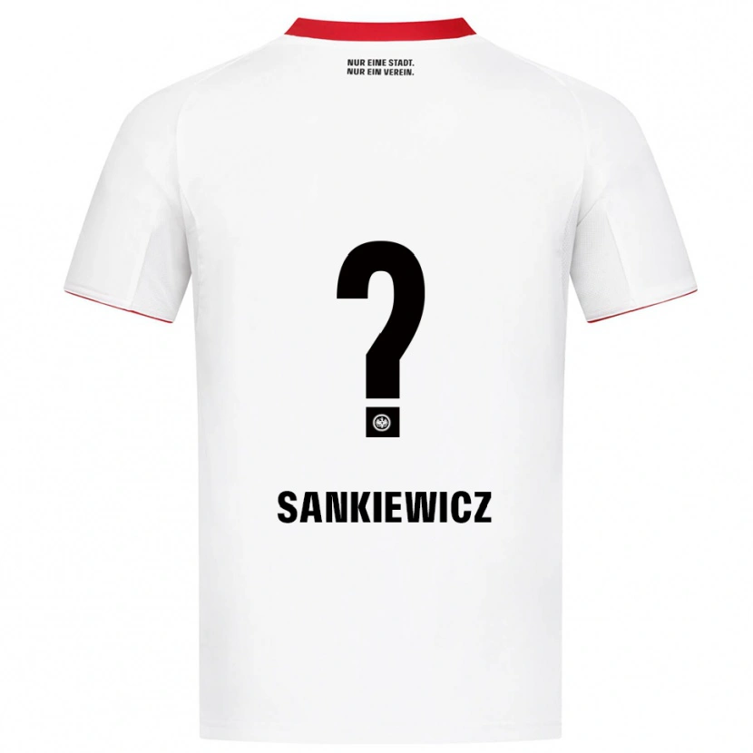 Danxen Criança Camisola Dawid Sankiewicz #0 Branco Vermelho Alternativa 2025/26 Camisa