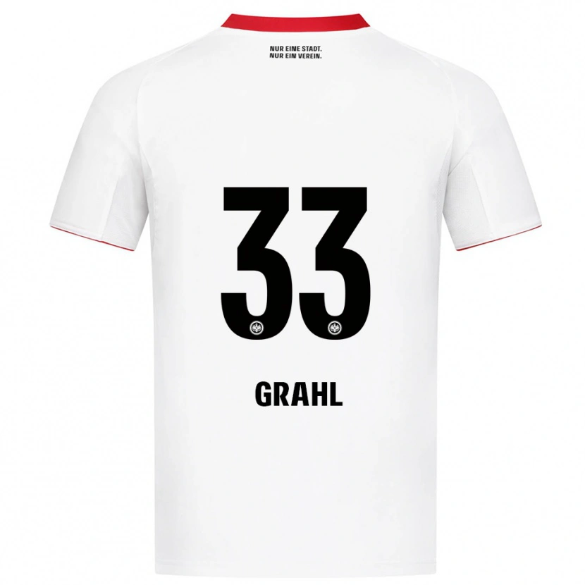 Danxen Criança Camisola Jens Grahl #33 Branco Vermelho Alternativa 2025/26 Camisa