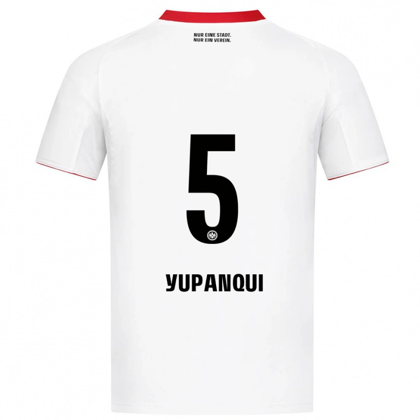 Danxen Criança Camisola Philipp Eisele Yupanqui #5 Branco Vermelho Alternativa 2025/26 Camisa