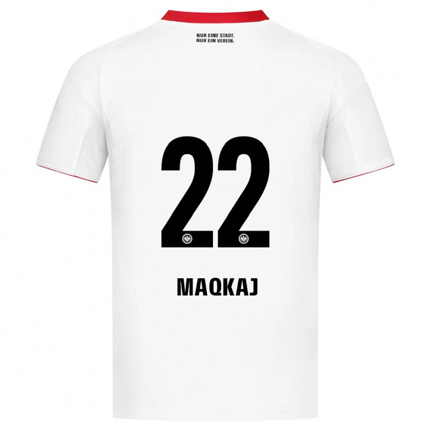 Danxen Criança Camisola Dritan Maqkaj #22 Branco Vermelho Alternativa 2025/26 Camisa