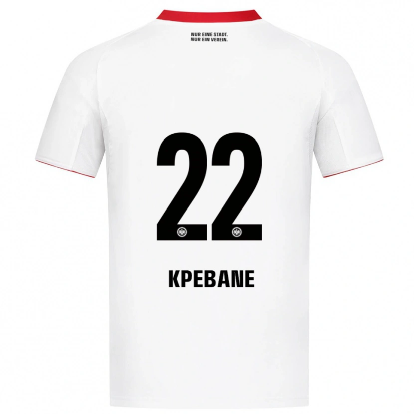 Danxen Criança Camisola Tamiou Kpebane #22 Branco Vermelho Alternativa 2025/26 Camisa