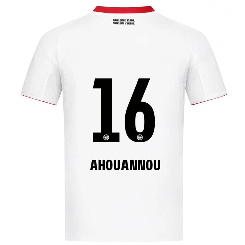 Danxen Criança Camisola Yannis Ahouannou #16 Branco Vermelho Alternativa 2025/26 Camisa