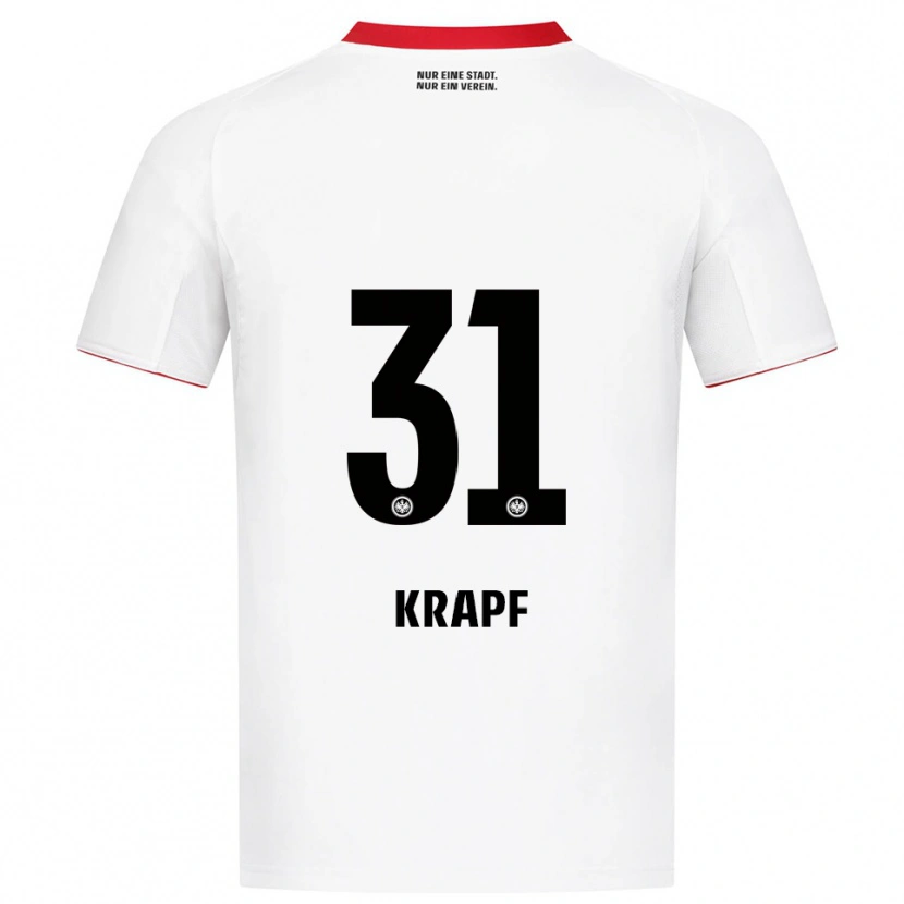 Danxen Criança Camisola Maximilian Krapf #31 Branco Vermelho Alternativa 2025/26 Camisa