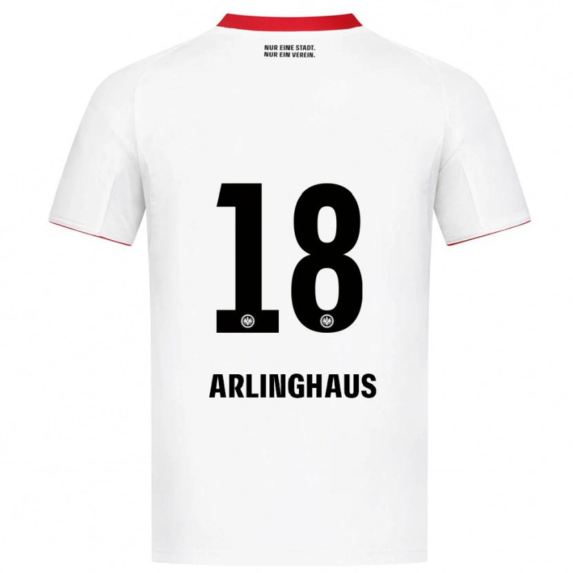 Danxen Criança Camisola Maximilian Arlinghaus #18 Branco Vermelho Alternativa 2025/26 Camisa