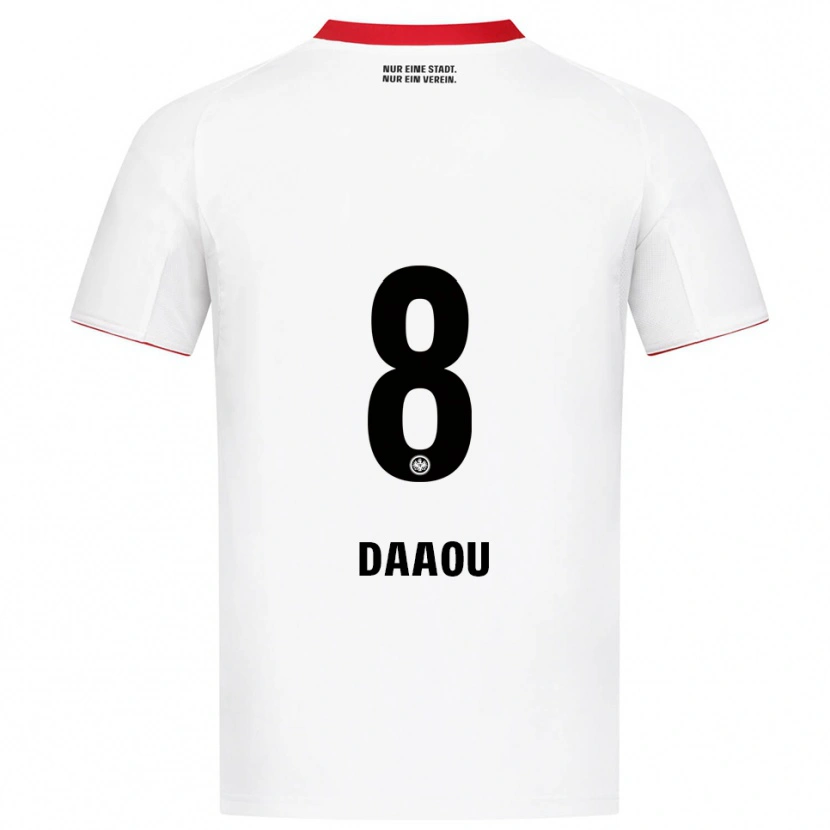 Danxen Criança Camisola Bilal Daaou #8 Branco Vermelho Alternativa 2025/26 Camisa