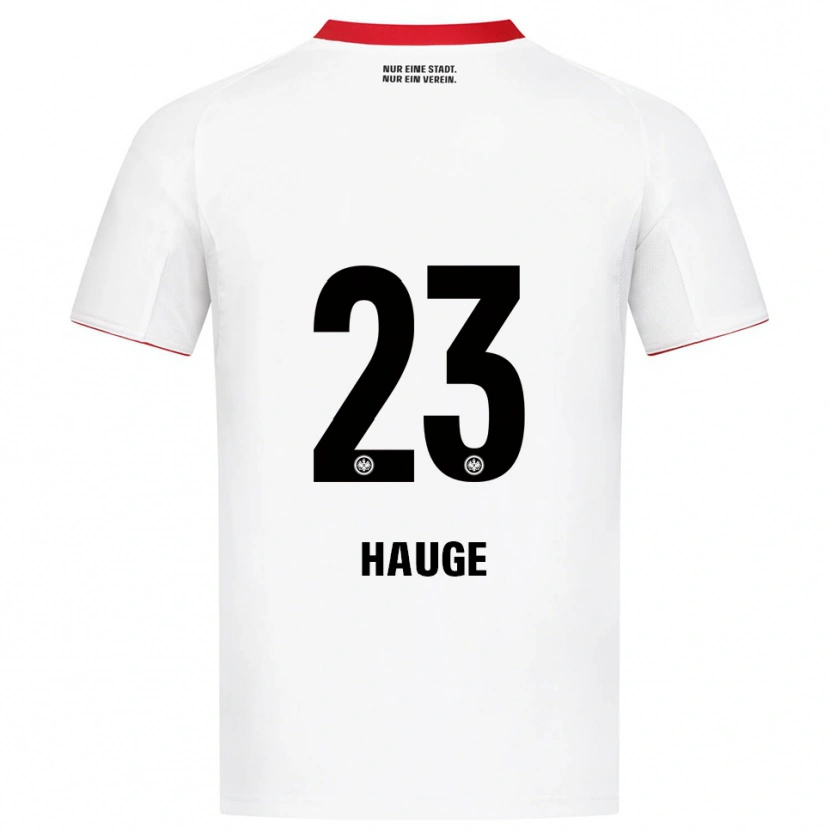 Danxen Criança Camisola Jens Petter Hauge #23 Branco Vermelho Alternativa 2025/26 Camisa