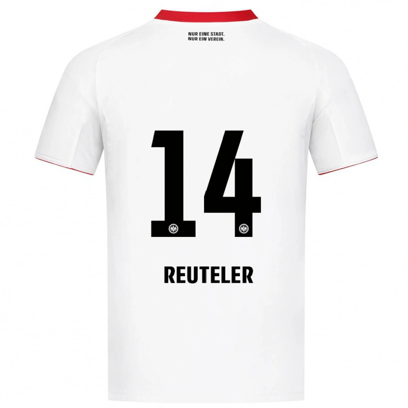 Danxen Criança Camisola Géraldine Reuteler #14 Branco Vermelho Alternativa 2025/26 Camisa