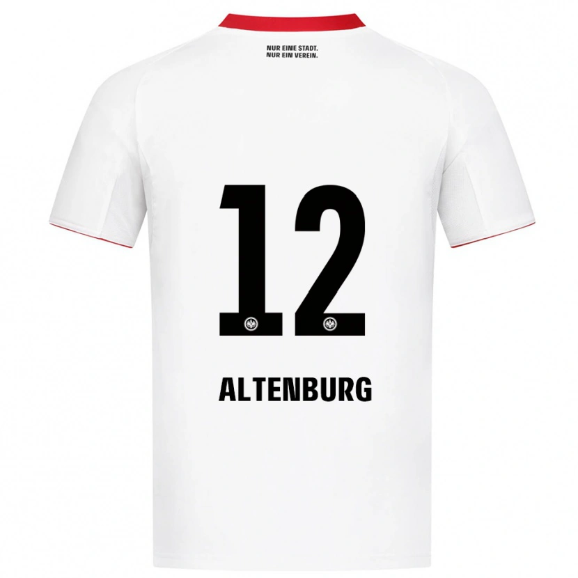 Danxen Criança Camisola Lina Altenburg #12 Branco Vermelho Alternativa 2025/26 Camisa